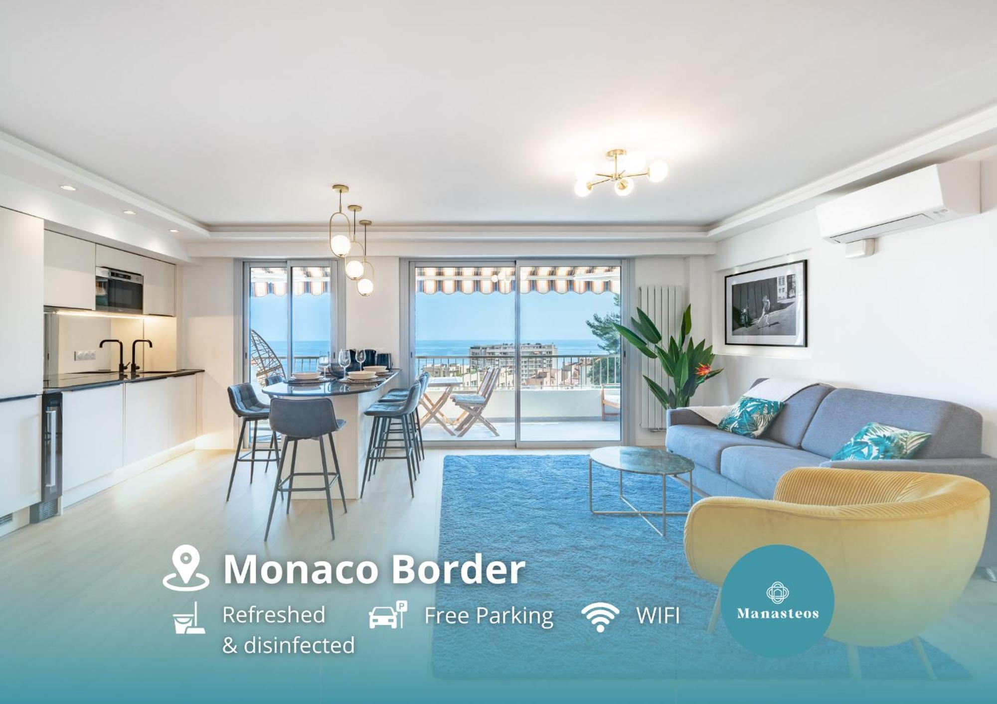 Baie De Monaco, Vue Mer, Terrasse, Parking Gratuit Appartement *